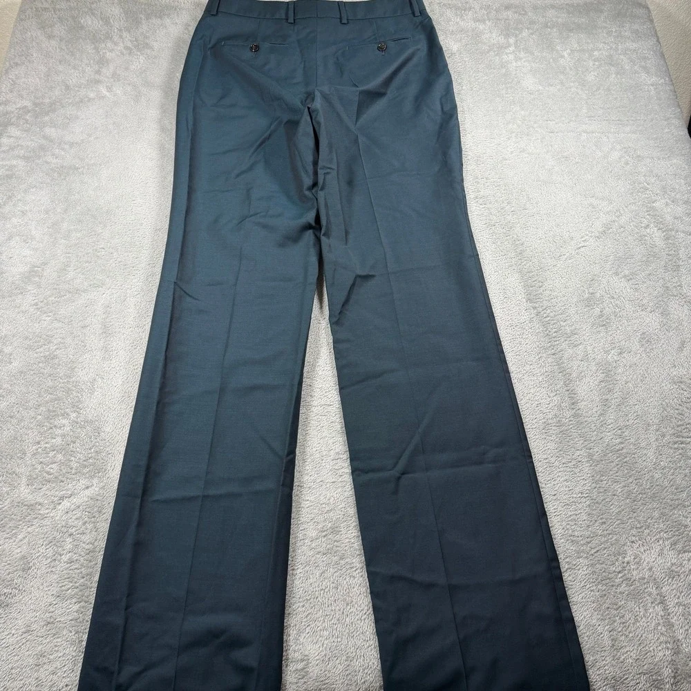 Gucci Uniform Dress Pants Mens 33 Dark Teal Flat Front Made In Bulgaria NWOT